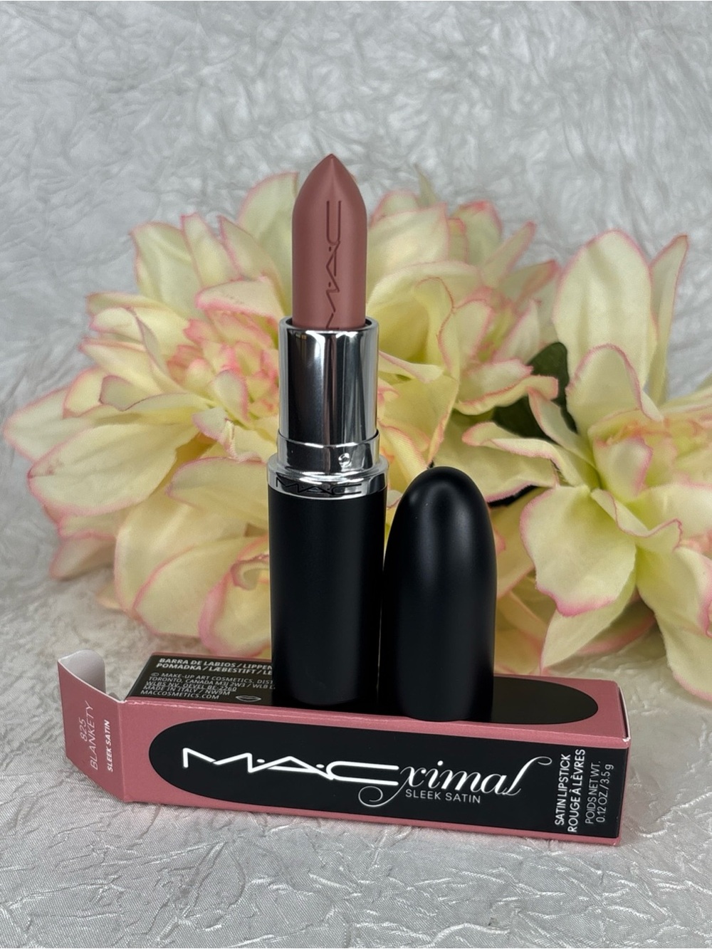 MAC MACXIMAL 825 BLANKETY - Sleek Satin Lipstick Full Size 0.12oz NIB
